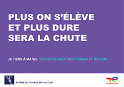 affiche avec texte Plus on s'élève et plus dure sera la chute