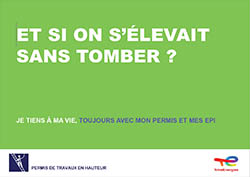 affiche avec texte Et si on s'élevait sans tomber