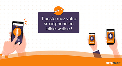 affiche Transformez votre smartphone en talkie-walkie