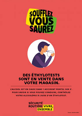 affiche éthylotests sécurité routière