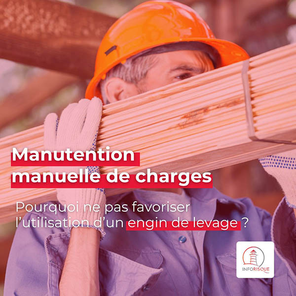 homme portant des planches sur l'épaule avec texte sur les effets de la manutention manuelle