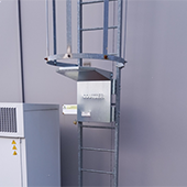 Obturateur pivotant de condamnation d'accès pour échelle