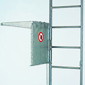 Obturateur pivotant de condamnation d'accès pour échelle